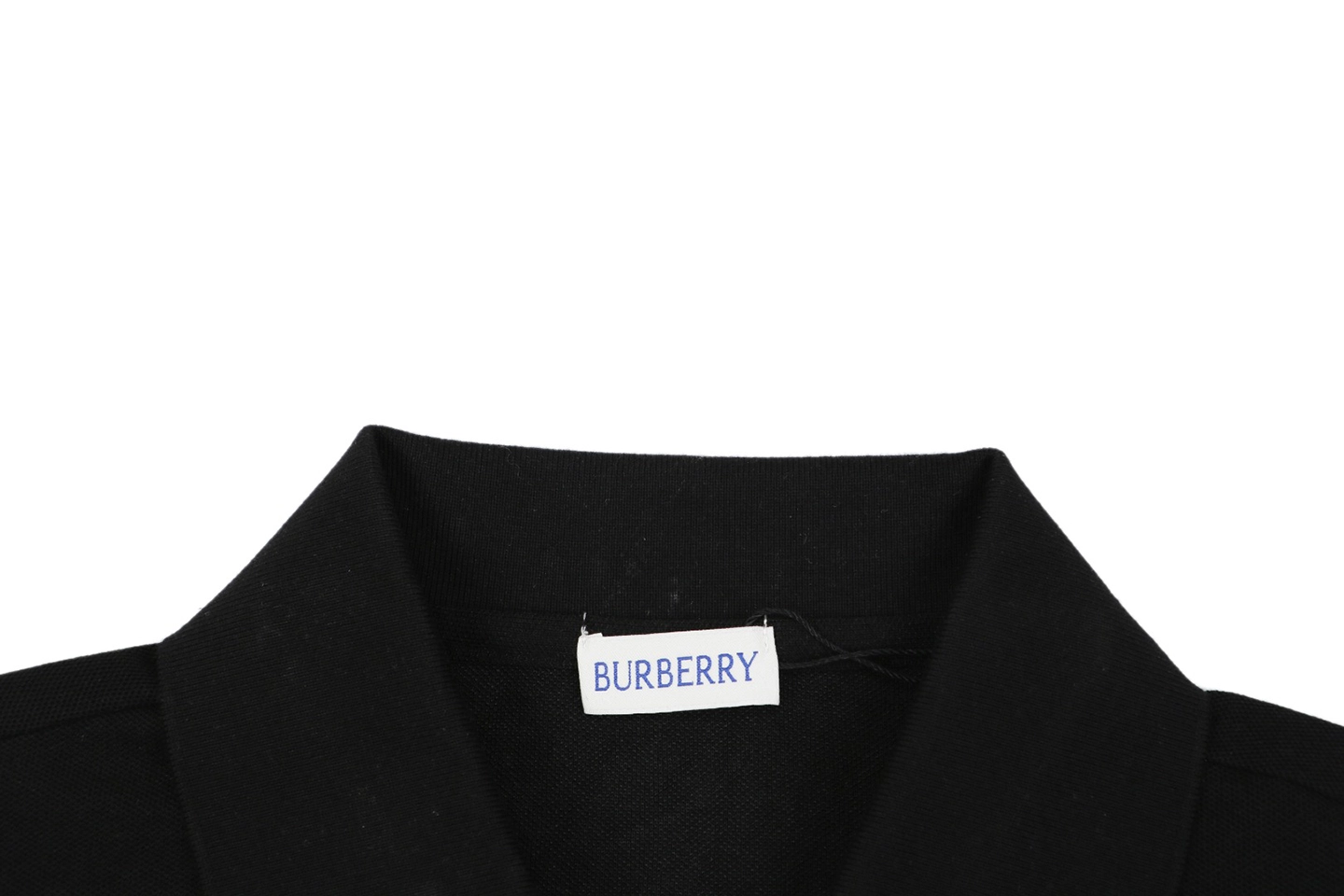 Burberry Equestrian Knight Embroidered Polo T-Shirt Black Collar