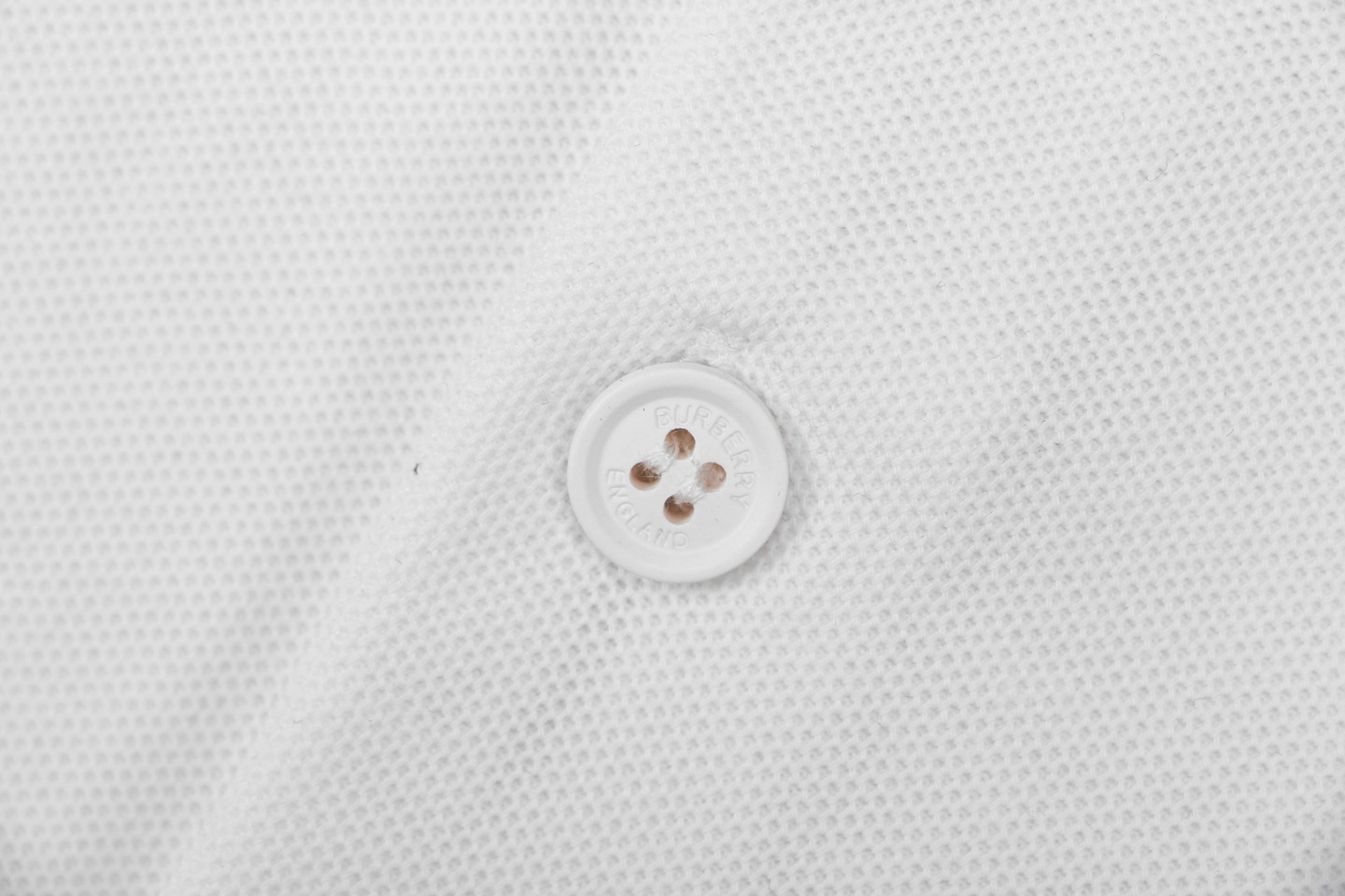 Burberry Equestrian Knight Embroidered Polo T-Shirt White Button