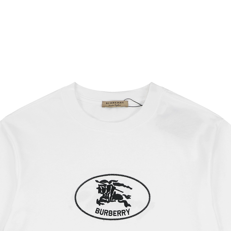 Burberry Oval Rope Knight Embroidered T-Shirt White