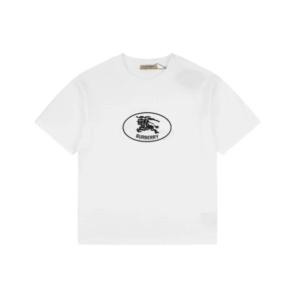 Burberry Oval Rope Knight Embroidered T-Shirt White Front view