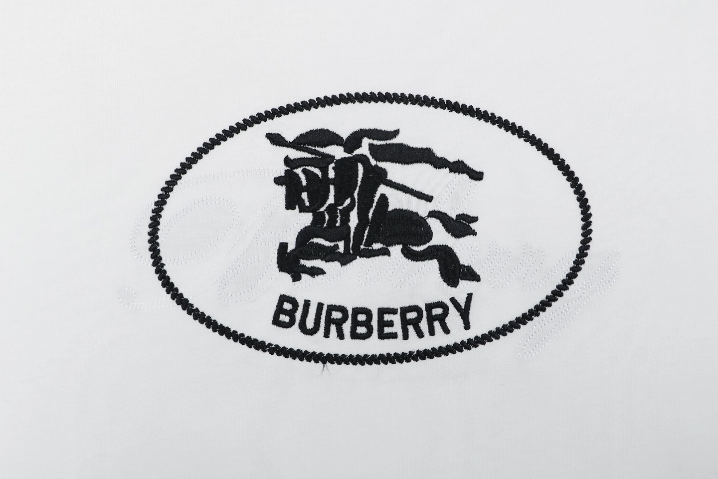 Burberry Oval Rope Knight Embroidered T-Shirt White Front view