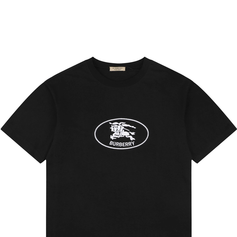 Burberry Oval Rope Knight Embroidered T-Shirt Black
