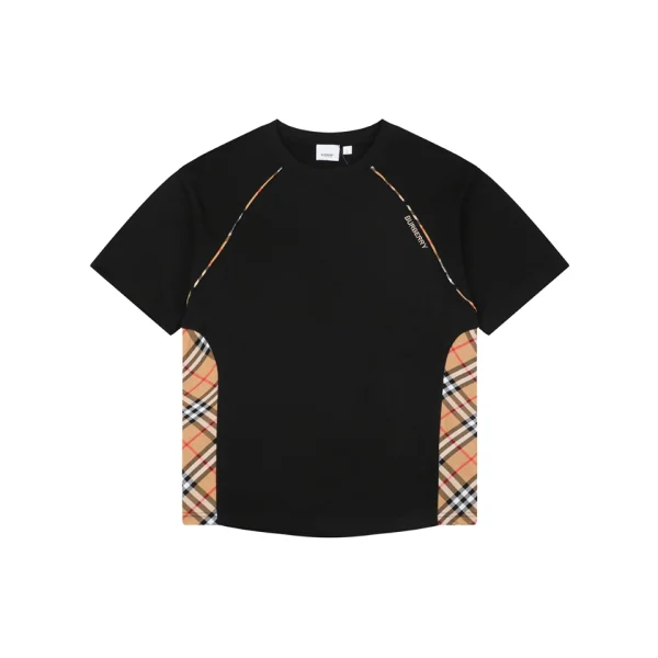 Burberry Vintage Check Panel T-Shirt Front view