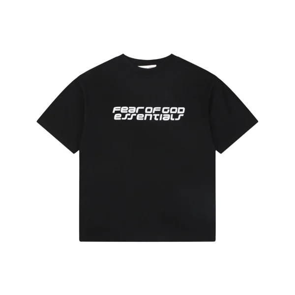 Fear of God Essentials Double-Line Logo T-Shirt Black Front view