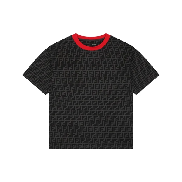 Fendi Allover FF Monogram T-Shirt Red Front view