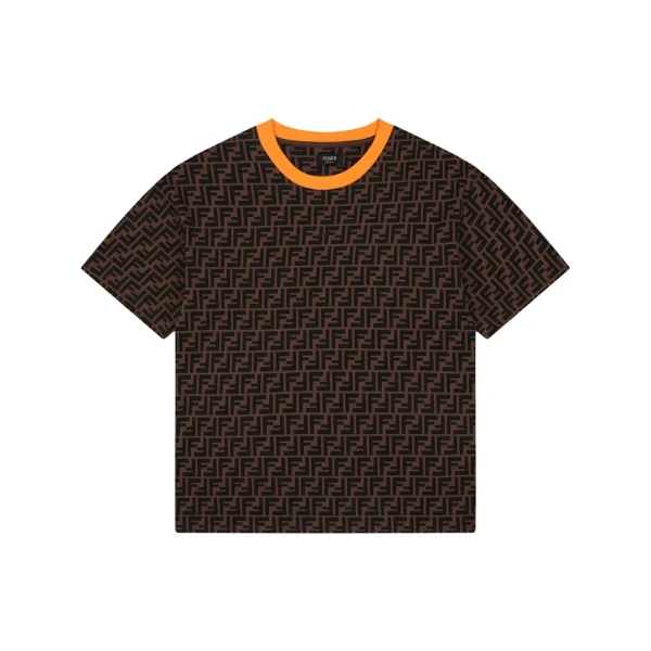 Fendi Allover FF Monogram T-Shirt Orange Front view