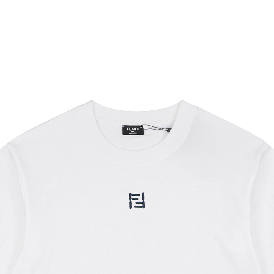 Fendi FF Blue-Line Embroidered Oversized T-Shirt