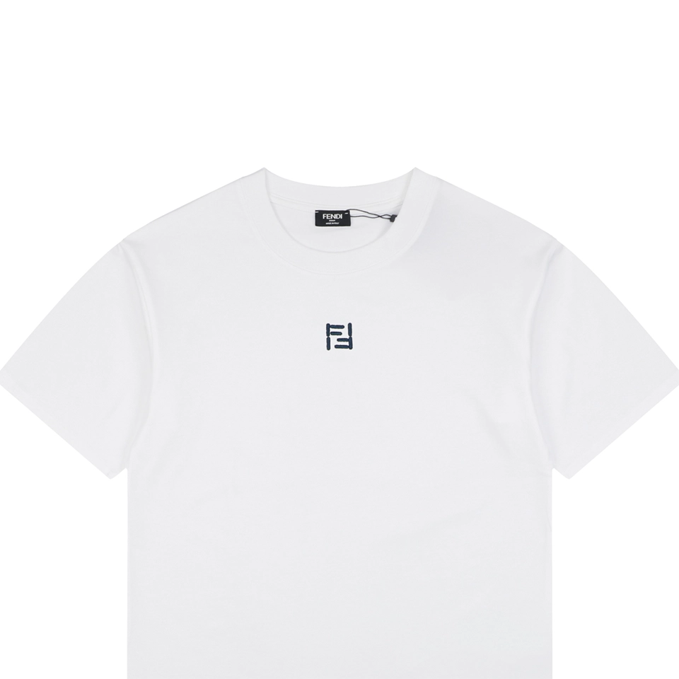 Fendi FF Blue-Line Embroidered Oversized T-Shirt