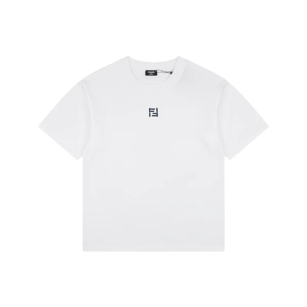 Fendi FF Blue-Line Embroidered Oversized T-Shirt Front view