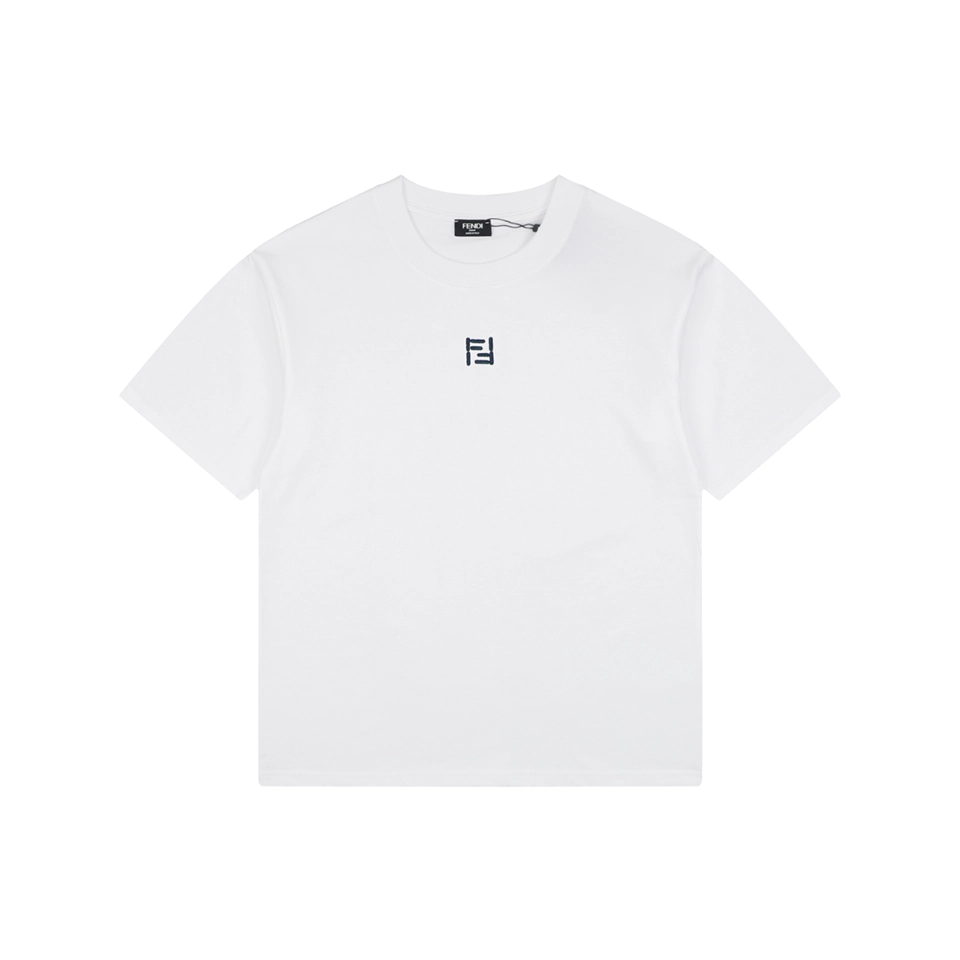 Fendi FF Blue-Line Embroidered Oversized T-Shirt Front view