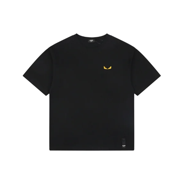 Fendi Monster Eyes Embroidered Oversized T-Shirt Black Front view