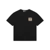 Loe Antique Gold Anagram Embroidered T-Shirt (Black/White)