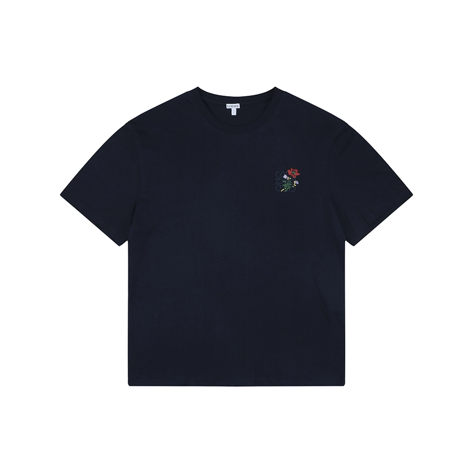 Loewe Floral Anagram Embroidered T-Shirt Front view