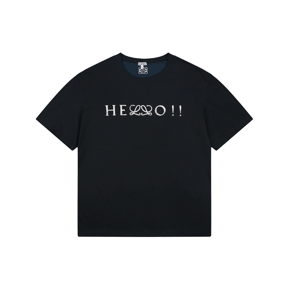Loewe Half Anagram “HELLO!!” Graphic T-Shirt Front view