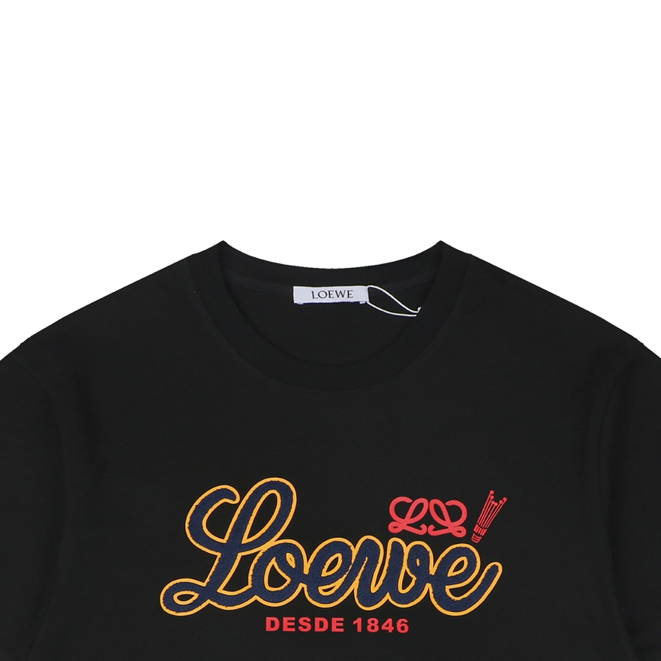 Loewe Script Logo Embroidered T-Shirt Black