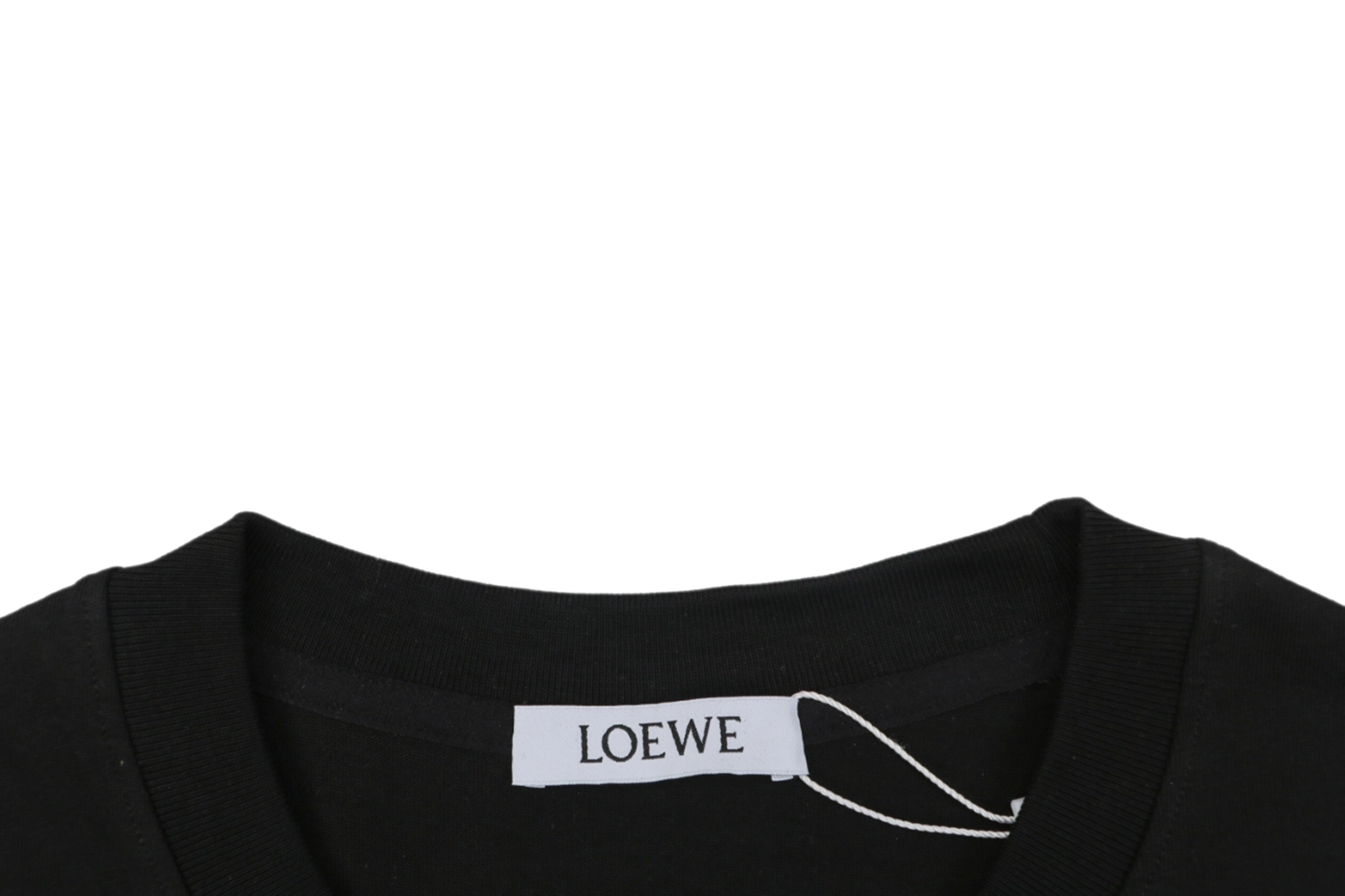 Loewe Script Logo Embroidered T-Shirt Black Collar