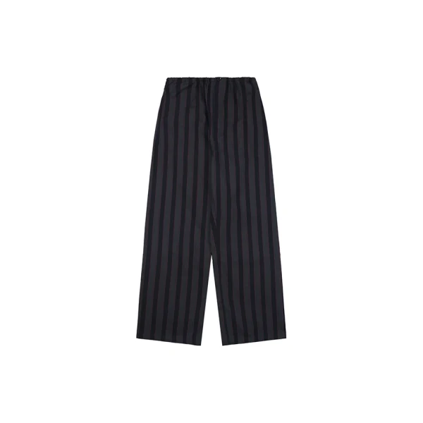 Maison Margiela Pinstripe Wide-Leg Trousers Black Front view