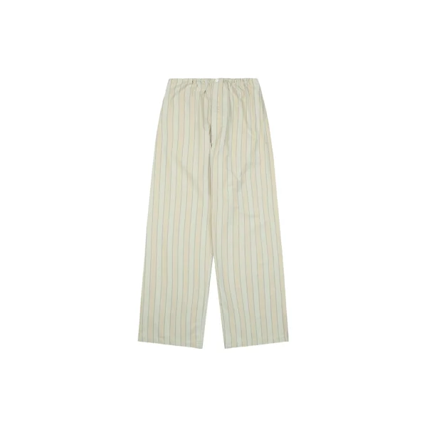 Maison Margiela Pinstripe Wide-Leg Trousers Green Front view