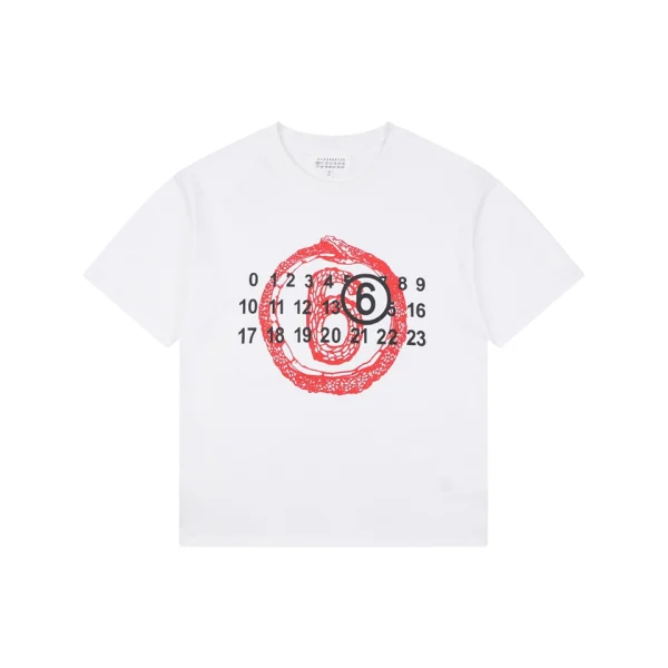 Maison Margiela Year of the Snake Numeric Graphic T-Shirt White Front view