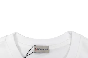 Moncler 1952 Beach Script Graphic T-Shirt Collar