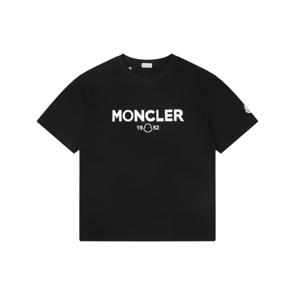 Moncler 1952 Logo Graphic T-Shirt Black Front view