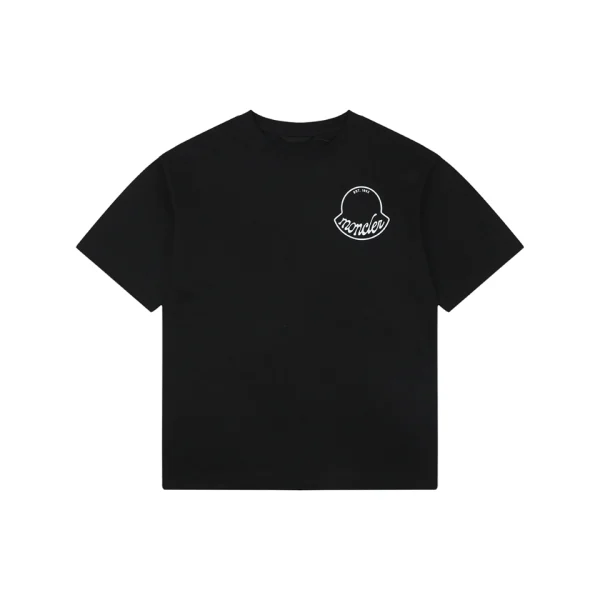 Moncler 1952 Signature βMβ Logo Oversized T-Shirt Black Front view