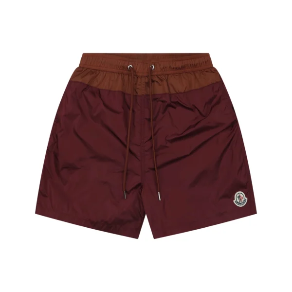 Moncler Color-Block Drawstring Swim Shorts Red Front view