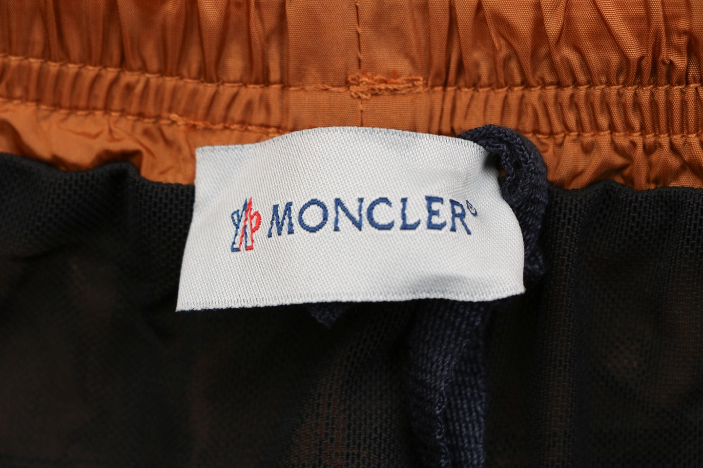 Moncler Color-Block Drawstring Swim Shorts Black Brand label