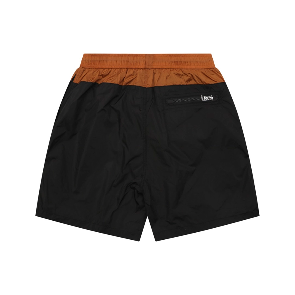 Moncler Color-Block Drawstring Swim Shorts Black Back view