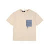 Mxxcler Denim Pocket T-Shirt (Beige/Black)