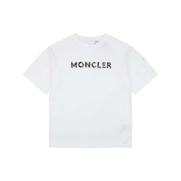 Moncler Geometric Logo Print T-Shirt Front view