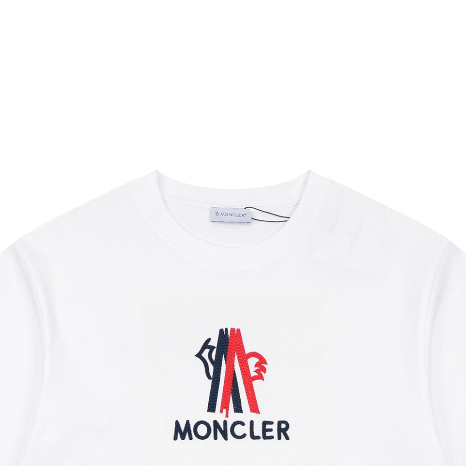 Moncler Interwoven Rooster “M” Logo T-Shirt White