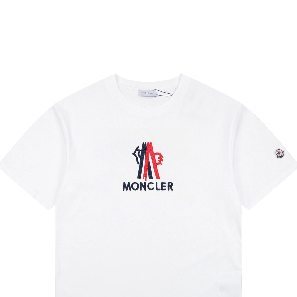 Moncler Interwoven Rooster “M” Logo T-Shirt White