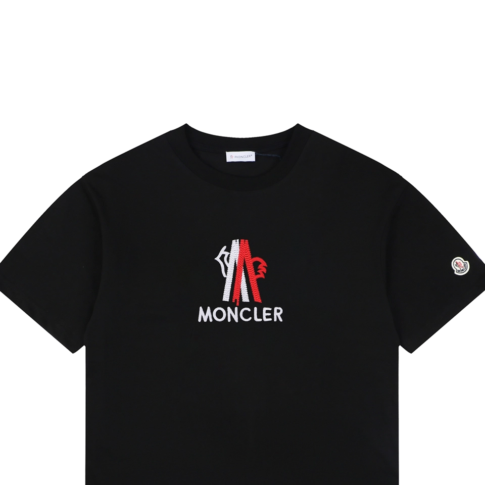 Moncler Interwoven Rooster “M” Logo T-Shirt Black