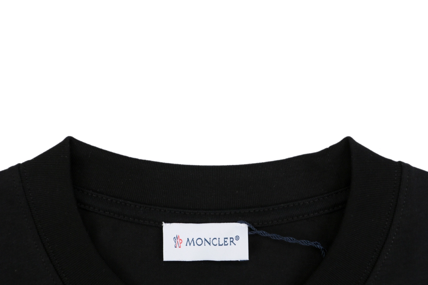 Moncler Interwoven Rooster “M” Logo T-Shirt Black Collar
