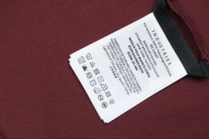 Moncler Striped Collar Embroidered Logo T-Shirt Red Wash label
