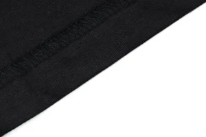 Moncler Striped Collar Embroidered Logo T-Shirt Black