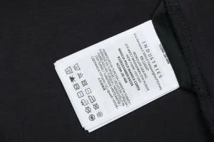 Moncler Striped Collar Embroidered Logo T-Shirt Black Wash label