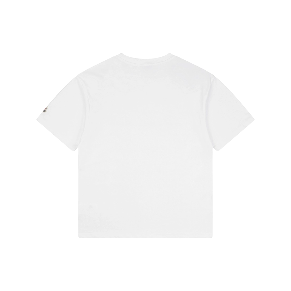 Moncler x Palm Angels Racing Logo Printed T-Shirt White Back view