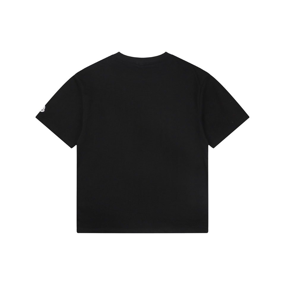 Moncler x Palm Angels Racing Logo Printed T-Shirt Black Back view