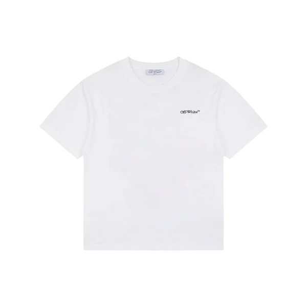 OFF-WHITE “Abstract Arrow” Textured Embroidery T-Shirt Front view