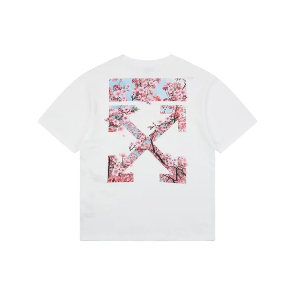 OFF-WHITE Cherry Blossom Arrow Print T-Shirt Back view