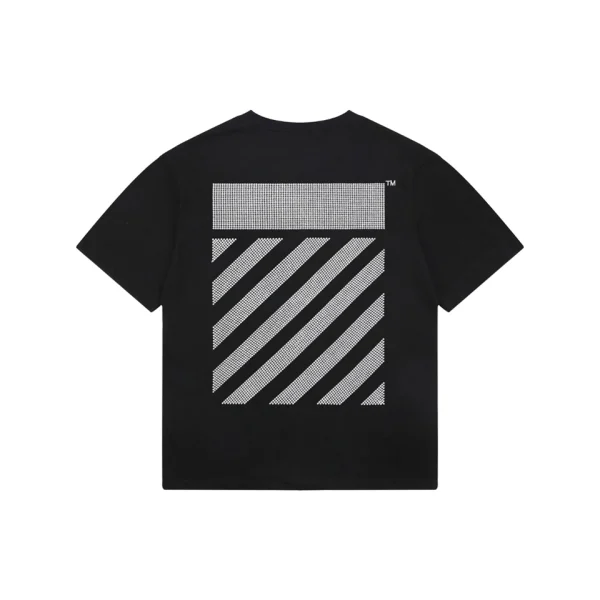 OFF-WHITE “Studded Stripe” Industrial Graphic T-Shirt Back view