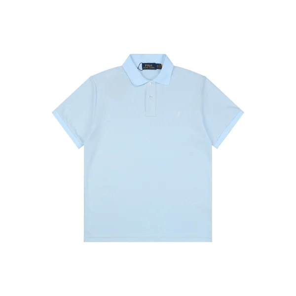 Ralph Lauren Classic Pony Piqué Polo T-Shirt Blue Front view