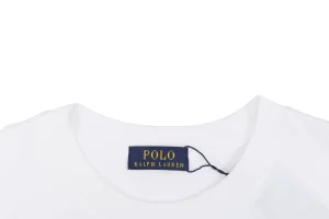 Ralph Lauren Hollow Pony Embroidered T-Shirt White Collar