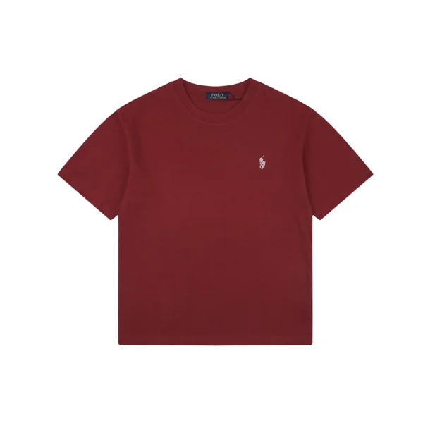 Ralph Lauren Hollow Pony Embroidered T-Shirt Red Front view