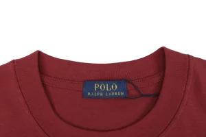 Ralph Lauren Hollow Pony Embroidered T-Shirt Red Collar