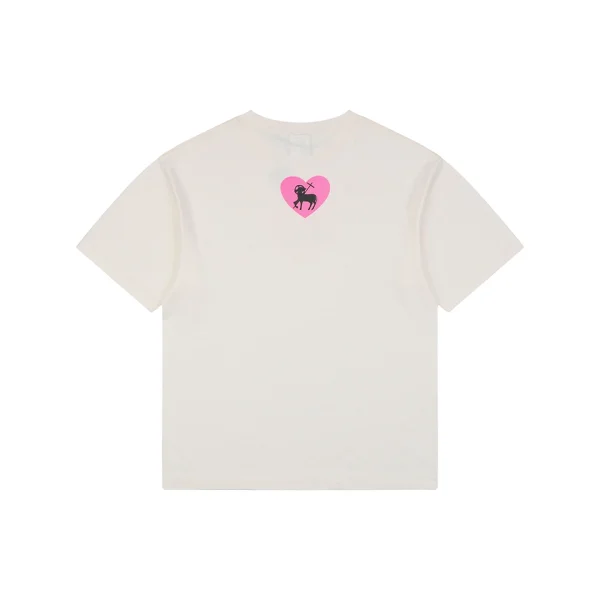 Saint Michael Pink Heart Graphic T-Shirt Back view