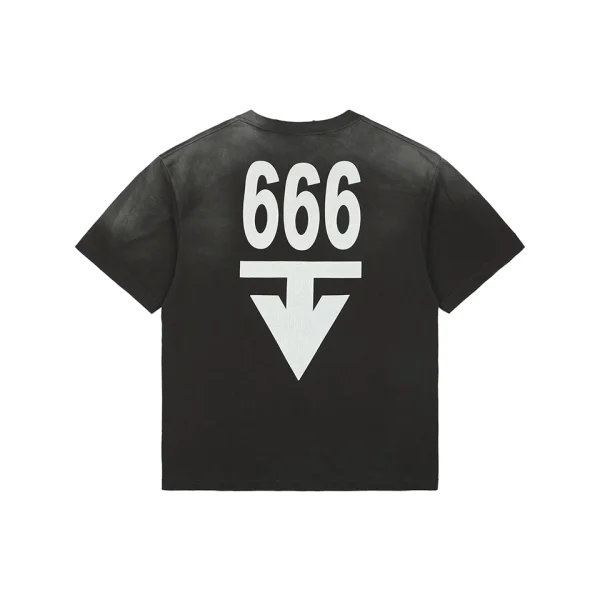 Saint Michael Vintage Skull Statue T-Shirt Back view