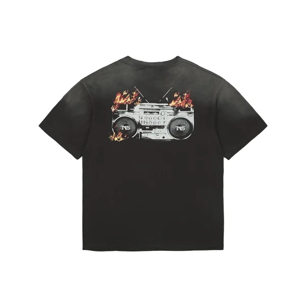 Saint Michael × Nas Flame Cassette Graphic T-Shirt Back view